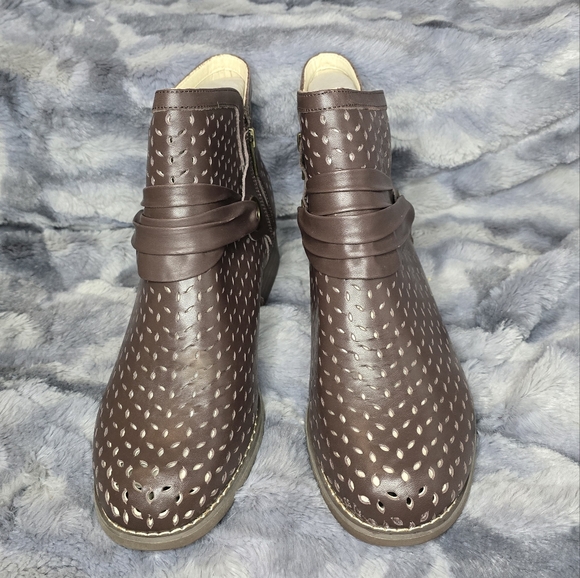 NWB Waco Priscilla‎ Leather Bootie In French Roast Color Size 9.5 - Picture 5 of 11